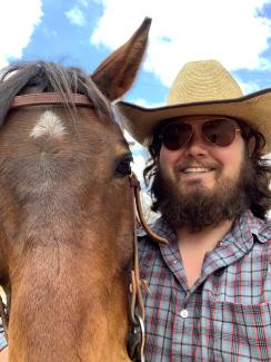 Grant Stanton with an unnamed horse